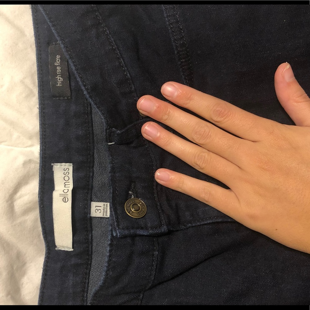 High rise flare jeans from Anthropologie!